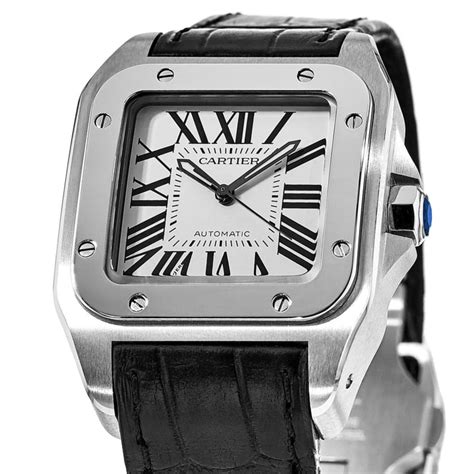 leather men's cartier watches